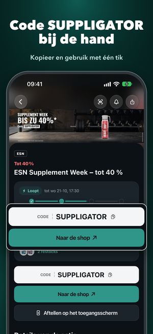 Acties en code SUPPLIGATOR in de Suppligator-app