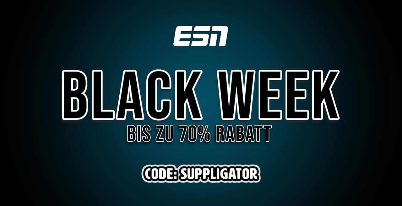 ESN Black Week 2023 met tot wel 70% korting met de code SUPPLIGATOR