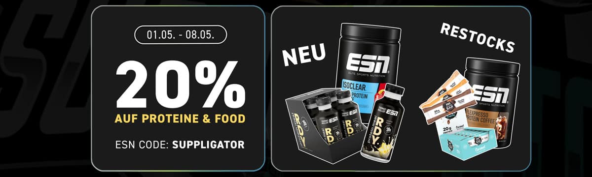 20% korting bij de ESN Protein & Food-actie + lancering van ESN RDY