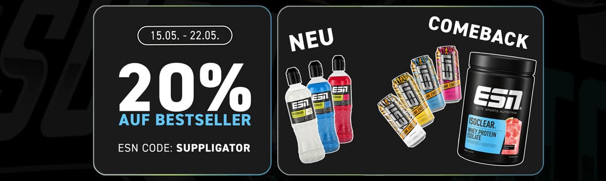 Tot 30% korting tijdens de ESN Bestseller-actie + lancering van de nieuwe ESN HYDORADE
