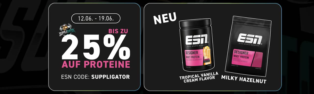 ESN EM-actie met tot 25% korting op proteïnen + Limited EM Designer Whey-smaak