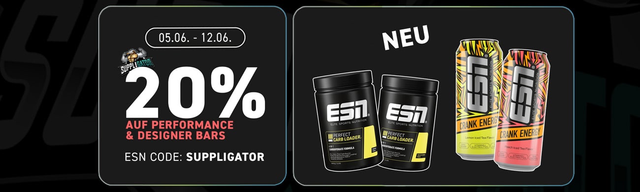 20% korting bij de ESN Performance & Designer Bars-actie + loterij voor een Golden Designer Bar