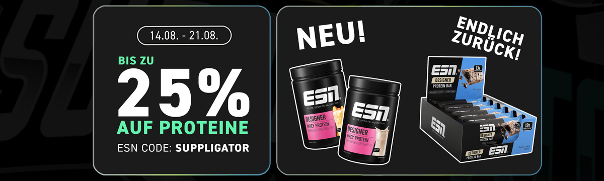 ESN-eiwitactie met tot 25% korting en nieuwe producten