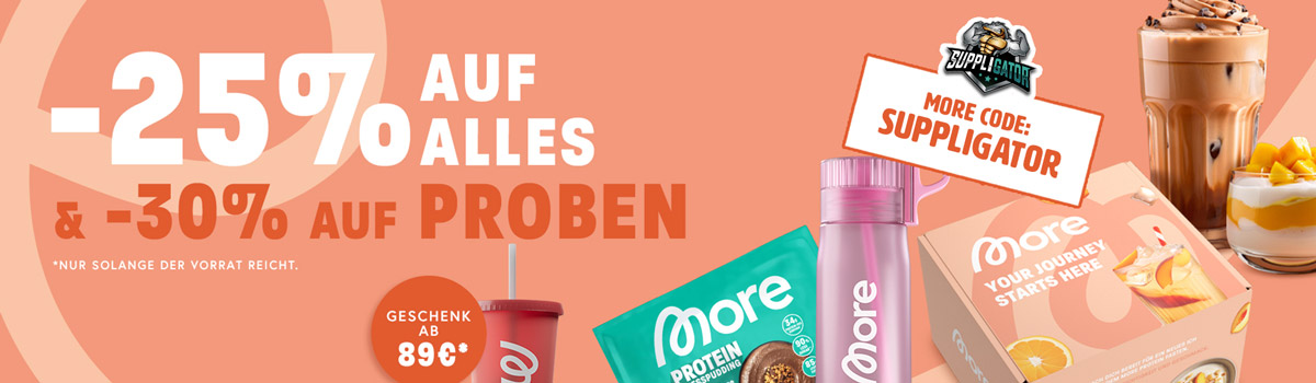 25% korting op alles bij More + Lancering van nieuwe producten