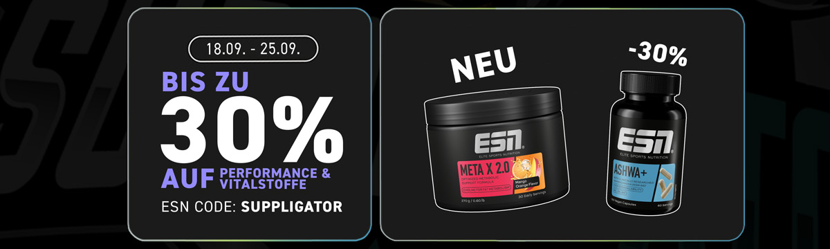 Bespaar tot 30% tijdens de ESN Performance- en Vitalstoff-actie ter gelegenheid van de lancering van de Meta X 2.0