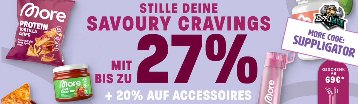 Tot 27% korting bij de More Savoury Cravings-actie + lancering van de nieuwe More Salsa