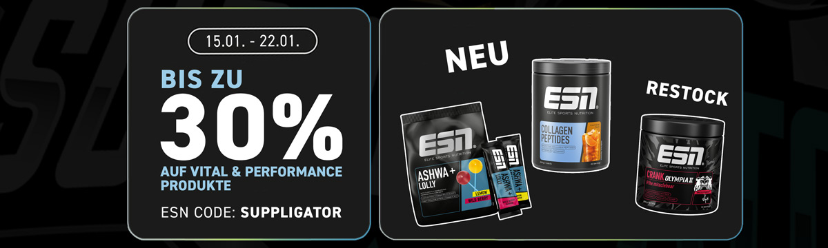 Tot 30% korting tijdens de ESN Performance & Vital-actie ter gelegenheid van de lancering van de Ashwa+ Lolly