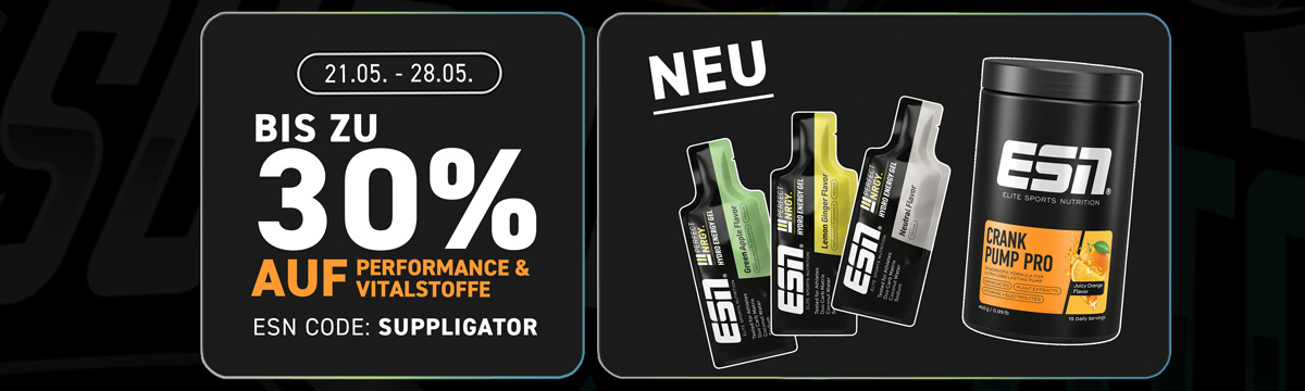 Tot 30% korting tijdens de ESN Performance & Vitalstoffen-actie + nieuwe NRGY-gels