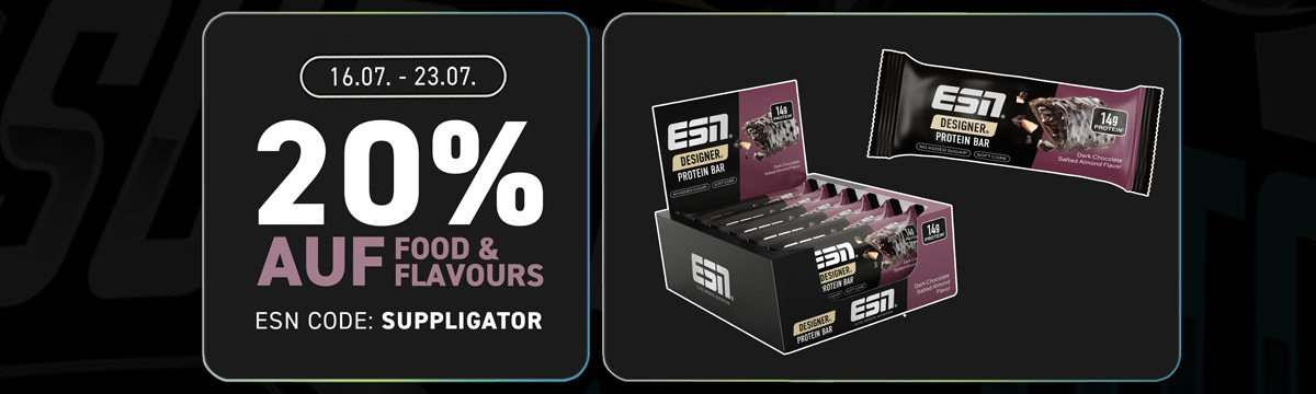 20% korting op Food & Flavours + Designer Bar Dark Chocolate Salted Almond