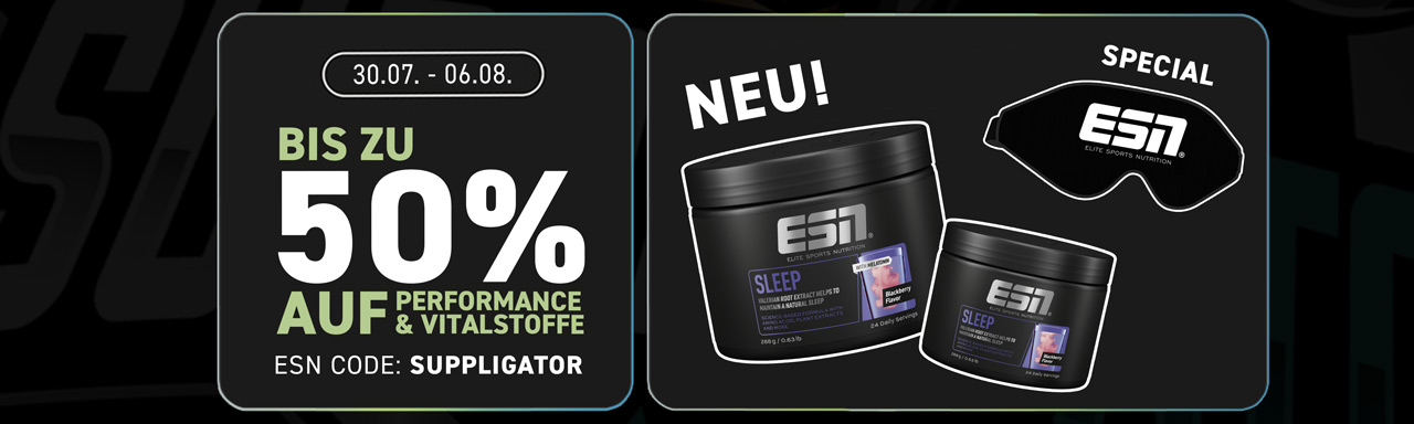 Tot 50% korting op prestatieproducten en voedingssupplementen bij ESN