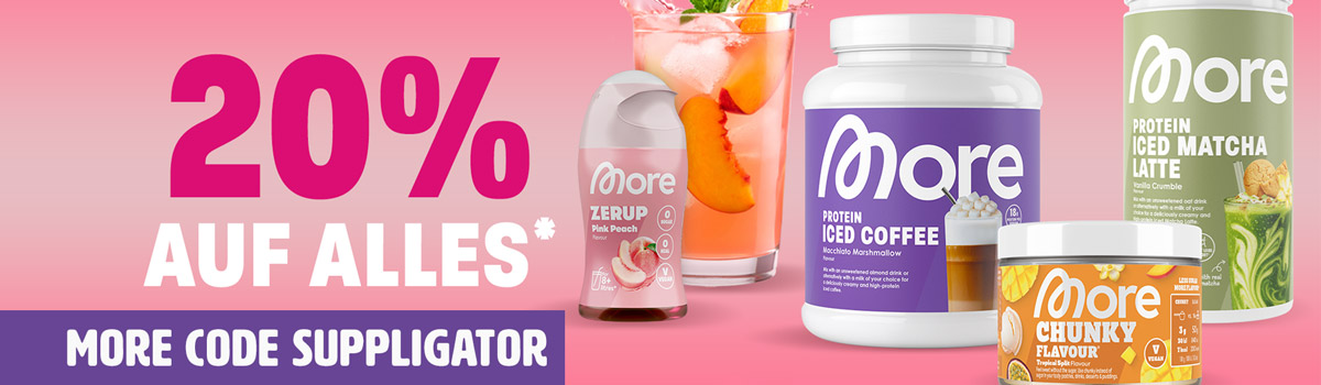 20% korting op alles bij More + nieuwe Zerup en Shaker