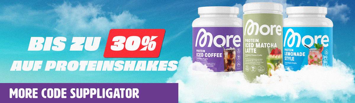 Tot 30% korting op More Proteine + de nieuwe Iced Matcha Latte met frambozenpanna cotta