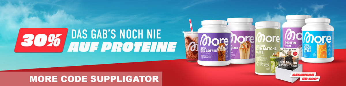 30% korting op alle proteïneproducten bij More