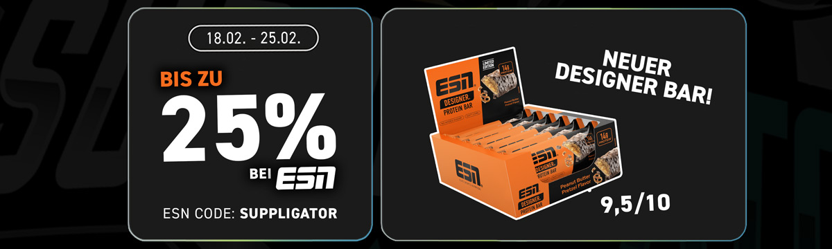 Tot 25% korting op ESN Designer Bars bij de lancering van de Peanut Butter Pretzel