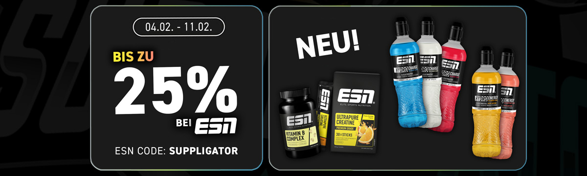 Tot 25% korting bij de ESN Performance- en Vitalstoffenactie