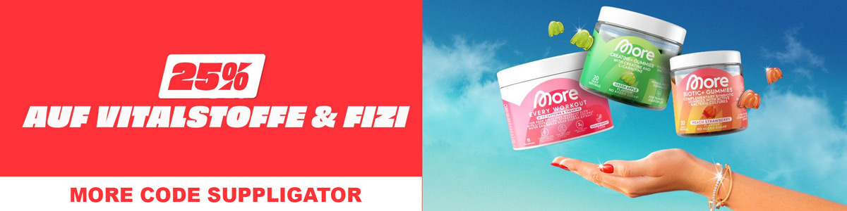 25% korting op voedingssupplementen en Fizi bij More ter gelegenheid van de lancering van nieuwe gummies