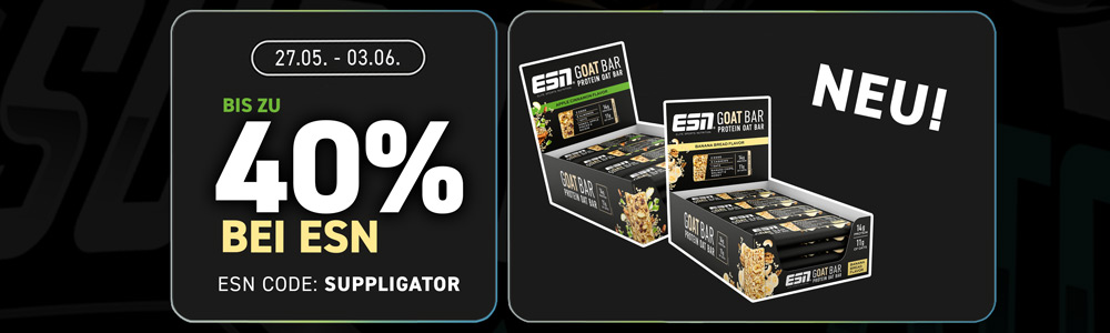 25% korting op ESN-repen en havermout bij de lancering van de nieuwe Goat-repen