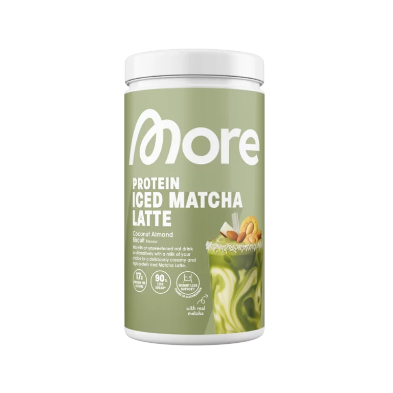 More Protein Iced Matcha Latte Coconut Almond Biscuit