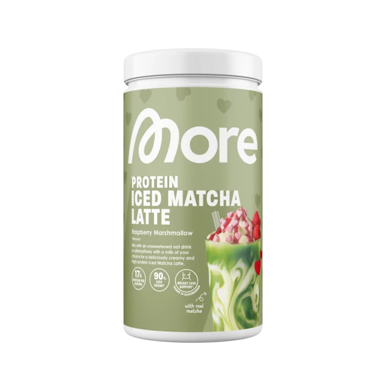 More Protein Iced Matcha Latte Raspberry Marshmallow